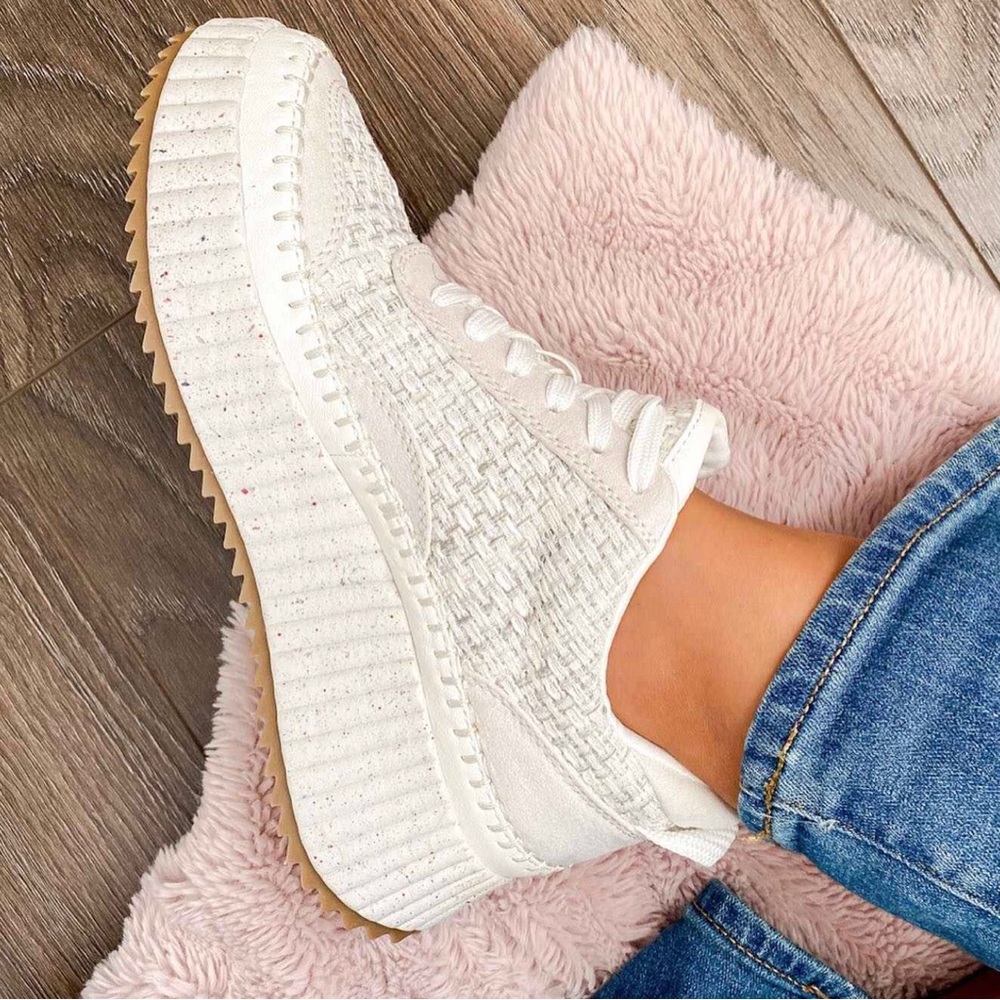 🔥 “TWEED” PLATFORM SNEAKERS - Picture 7 of 11